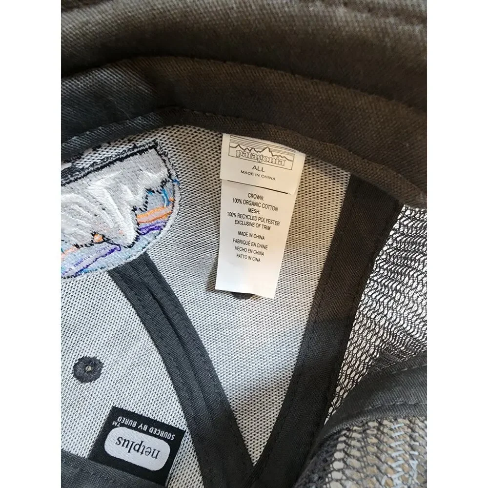 Patagonia Logo 1973‎ Men's Gray Snapback Mesh Back Hat